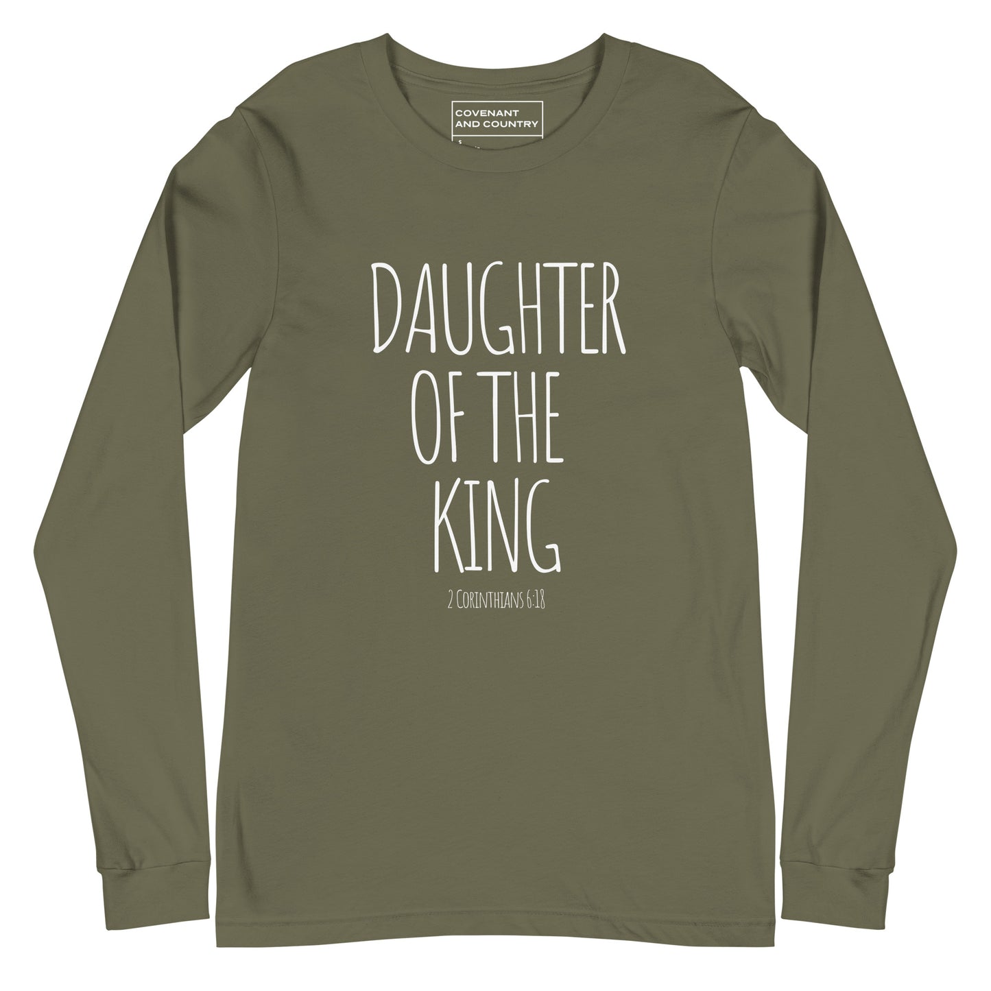 Daughter of the King Military Green Long Sleeve Shirt