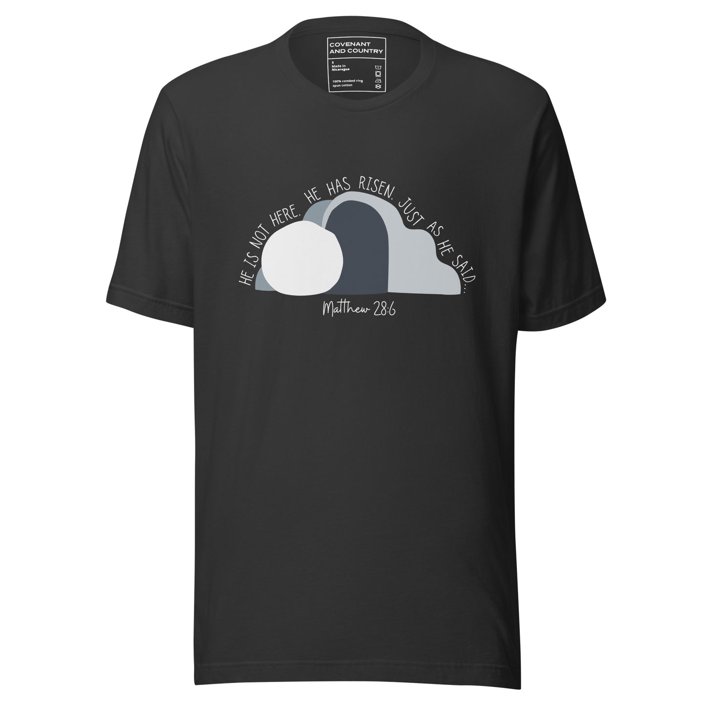 He Is Risen T-Shirt Dark Grey