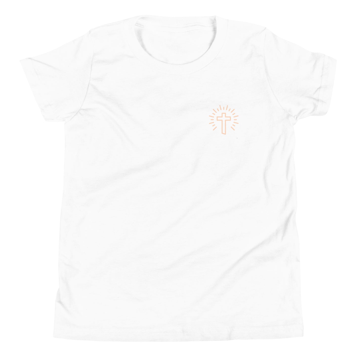 He Is Risen Youth T-Shirt Front White