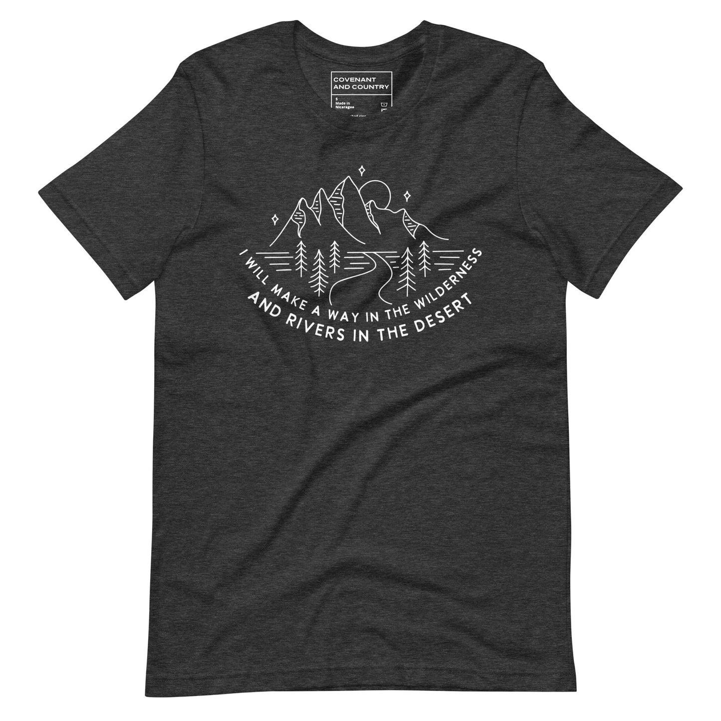 I Will Make a Way T-Shirt Isaiah 43:19 Heather Dark Grey