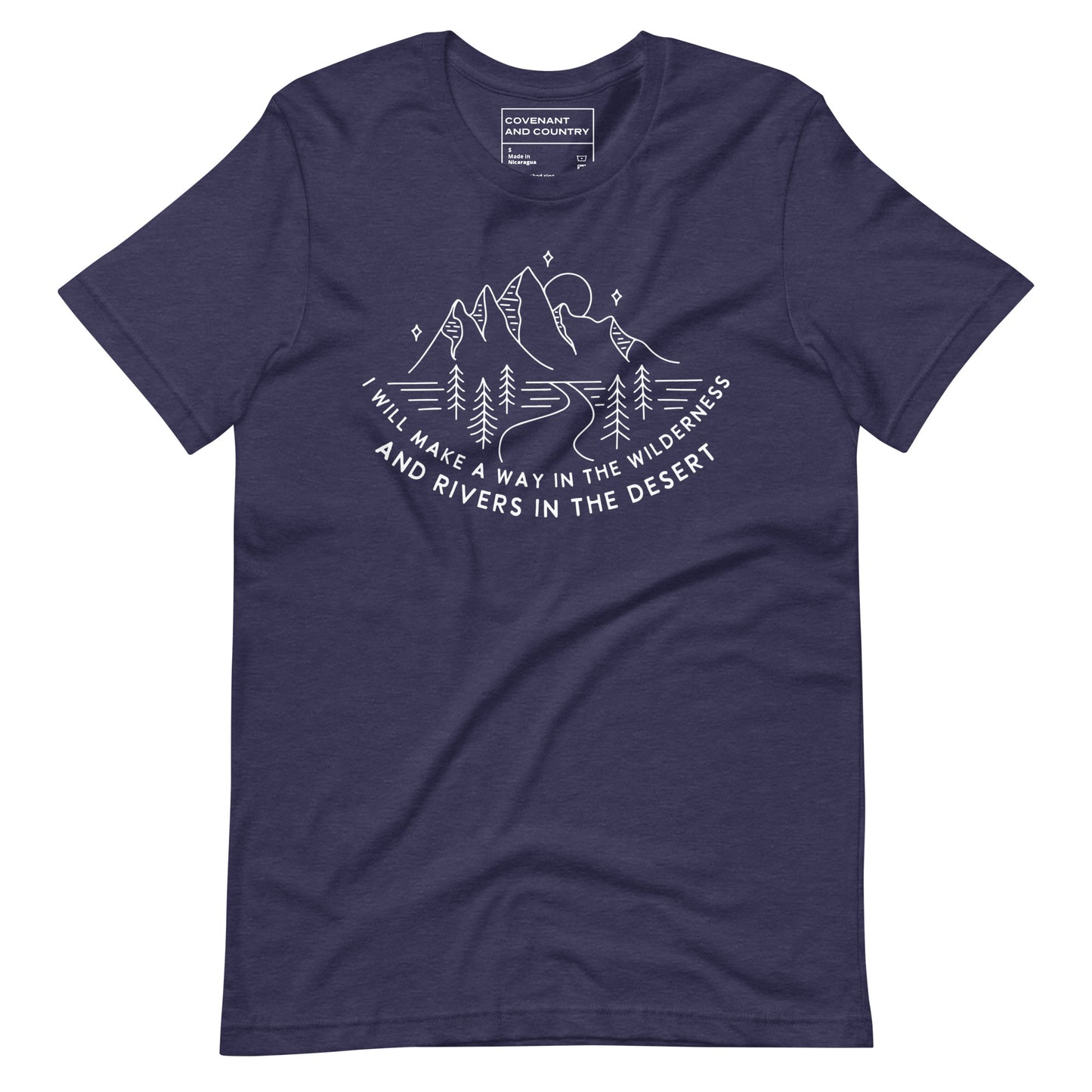 I Will Make a Way T-Shirt Isaiah 43:19 Heather Midnight Navy