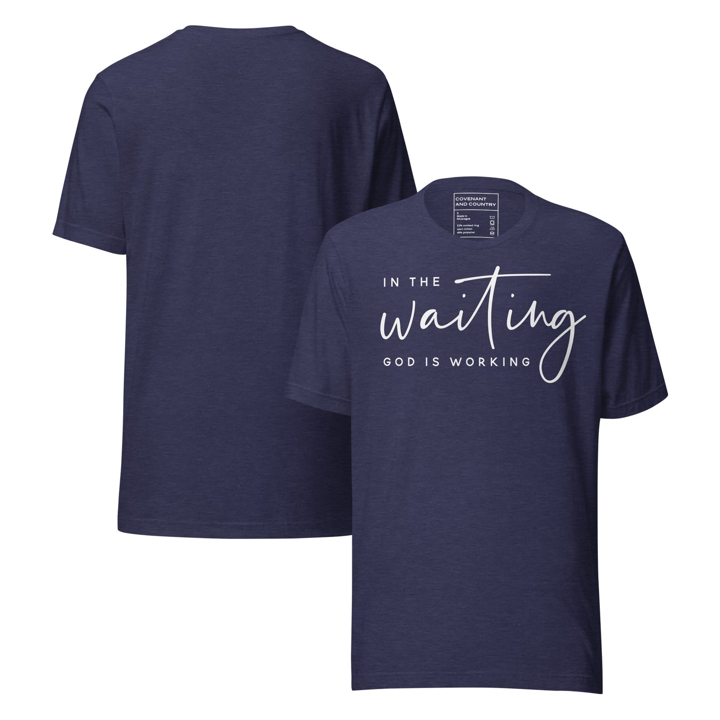 In The Waiting T-Shirt Heather Midnight Navy
