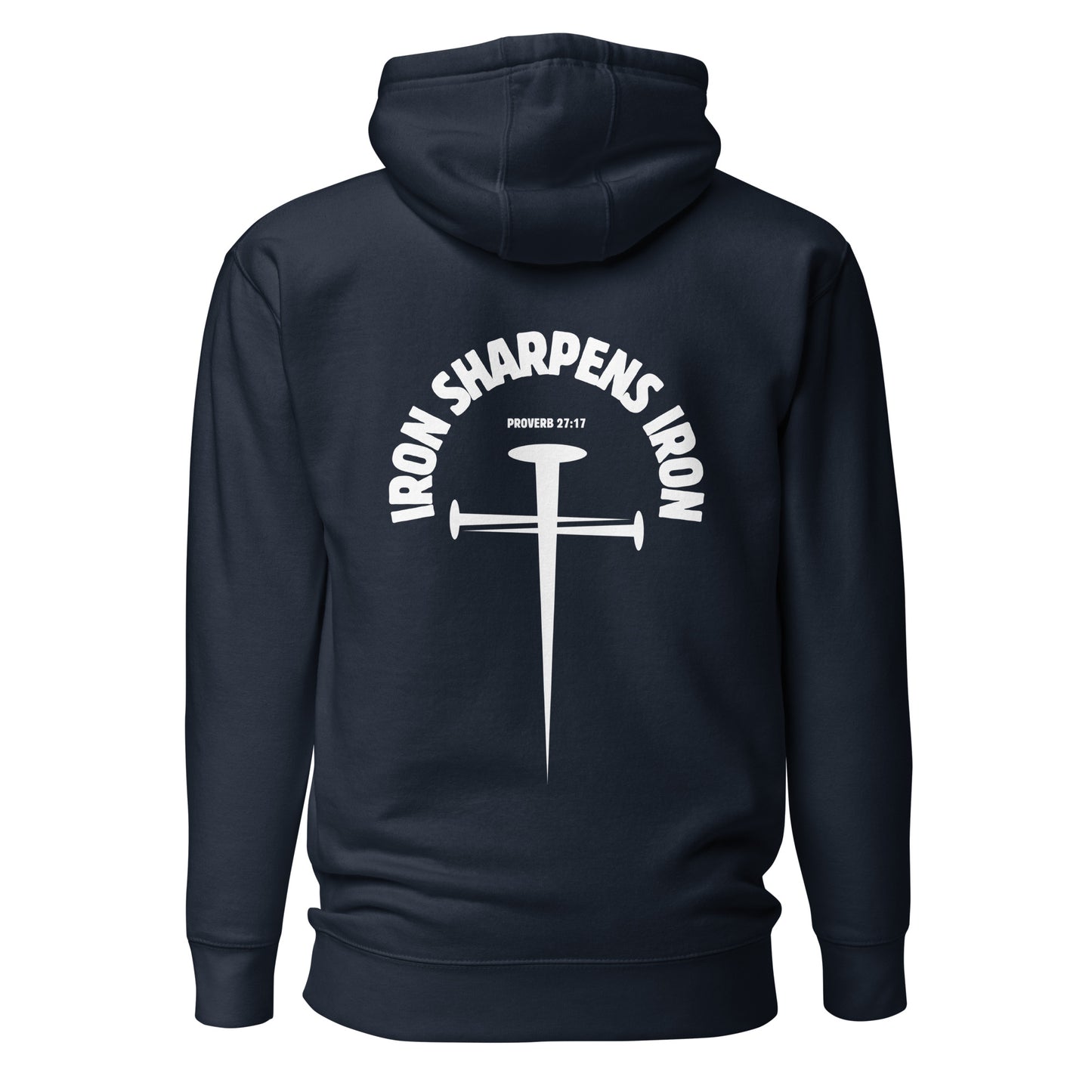 Iron Sharpens Iron Hoodie Navy Back