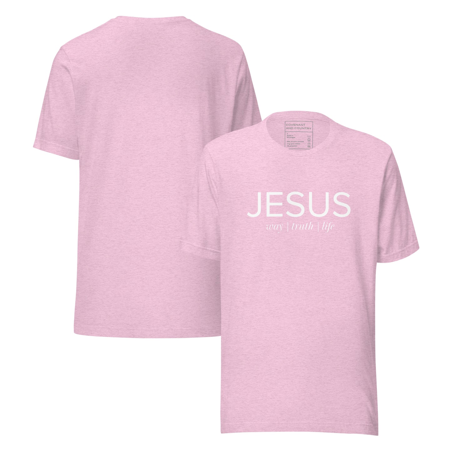 Jesus Way Truth Life Heather Lilac T-Shirt