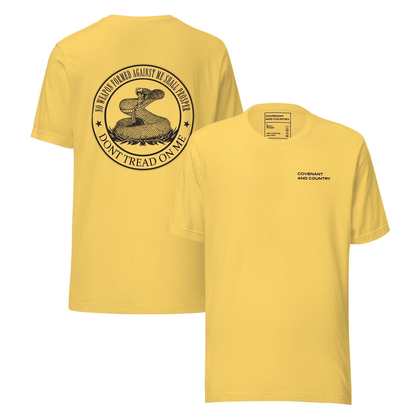 No Weapon Dont Tread T-Shirt Yellow