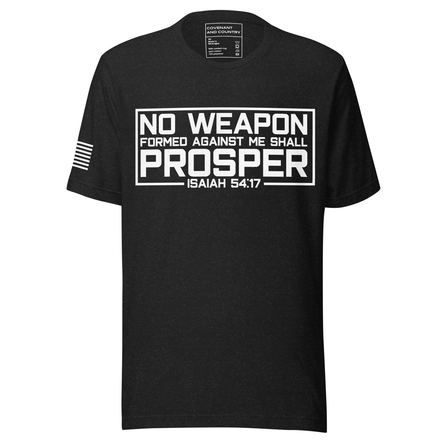 No Weapon Formed Black Heather Front