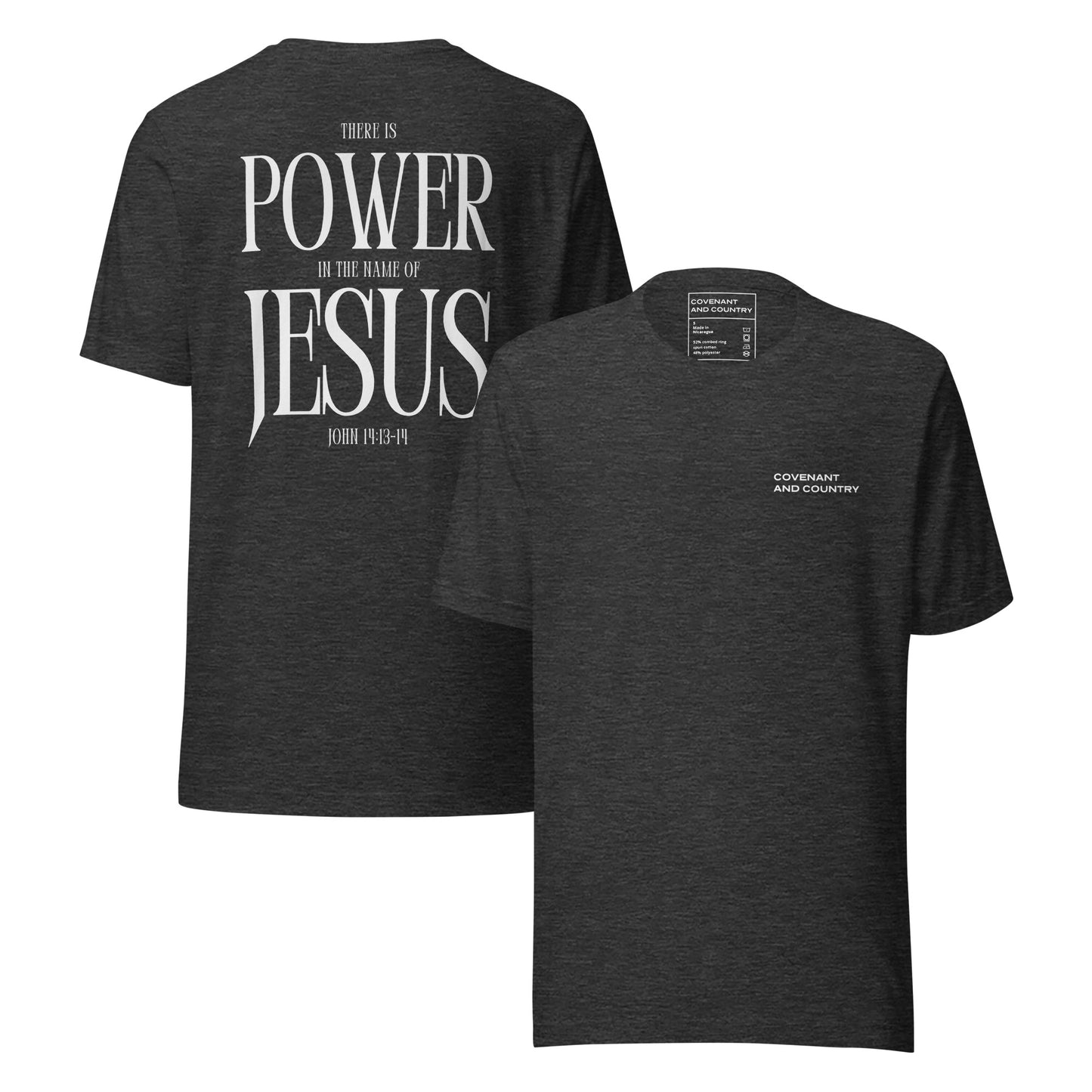 Power of Jesus T-Shirt Heather Grey