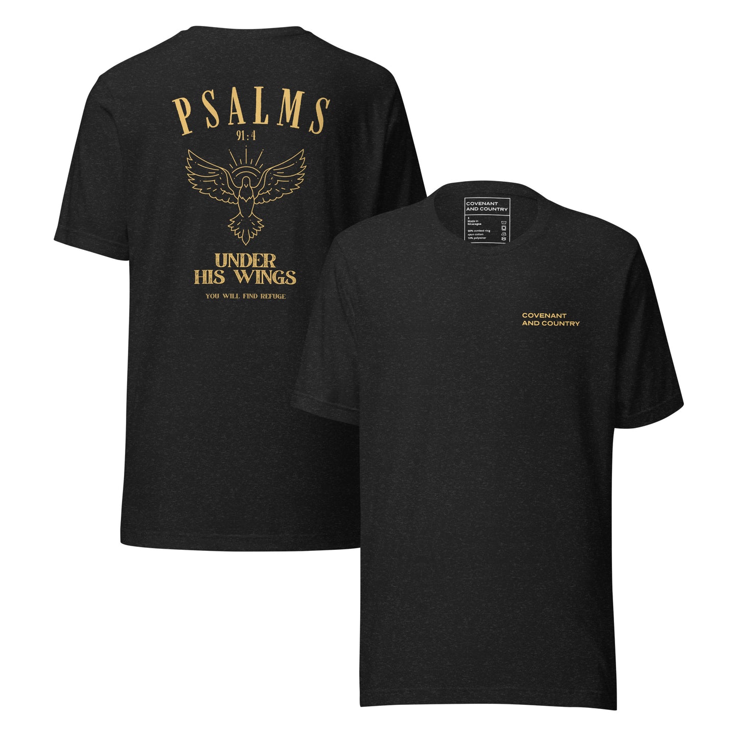 Under His Wings – Psalm 91:4 T-Shirt
“He will cover you with His feathers, and under His wings you will find refuge.” – Psalm 91:4
Find peace in His promise. This Psalm 91:4 T-shirt is a comforting reminder that God’s protection is constant—like a shelter in every storm. Whether you're facing challenges or walking in peace, this design reflects the security and strength we have in Him.
Product Features:
Soft, breathable fabric for all-day comfort
Timeless design featuring Psalm 91:4
High-quality print