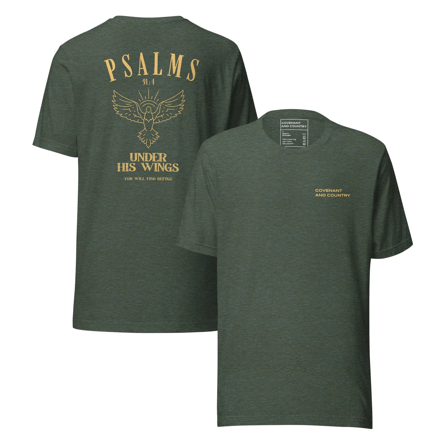 Psalms Wings T-Shirt Heather Forest