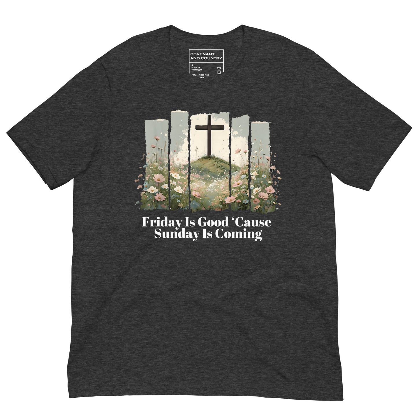 Sunday Is Coming Graphic T-Shirt Heather Grey Dark