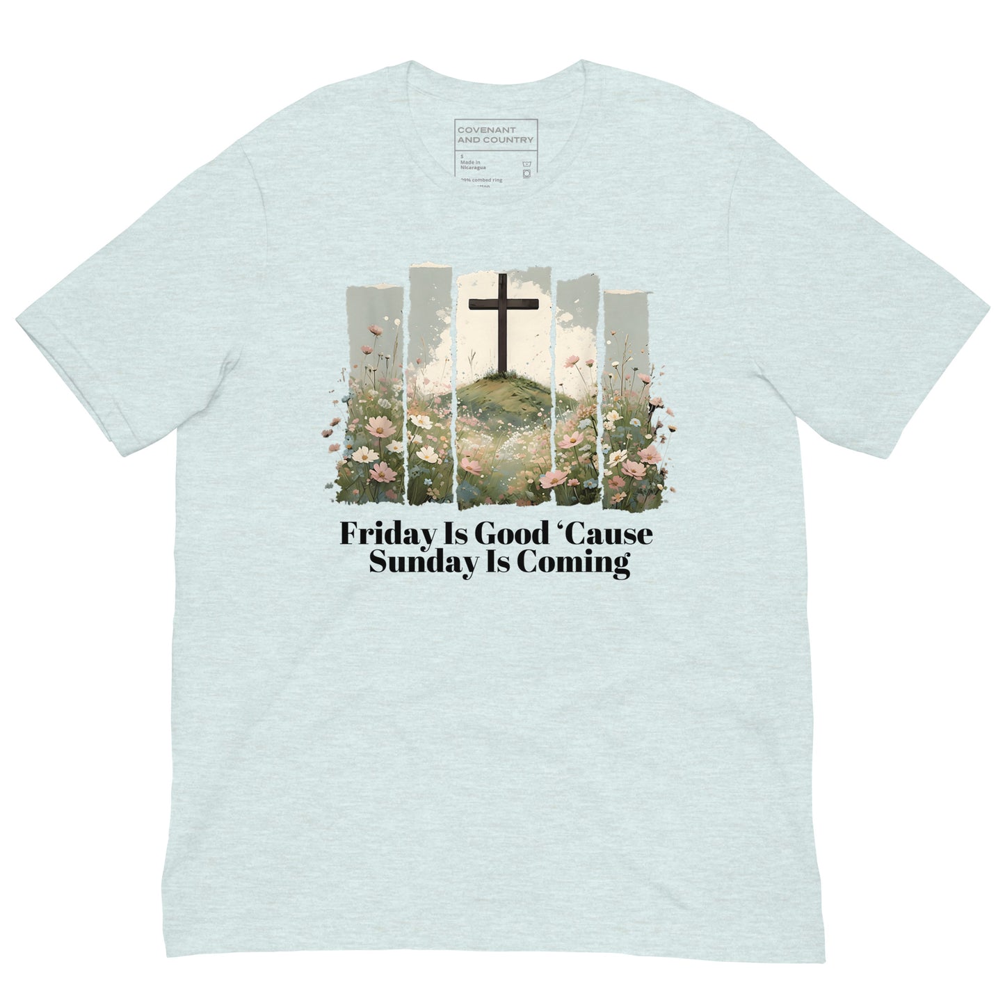 Sunday Is Coming Graphic T-Shirt Heather Prism Ice Blue