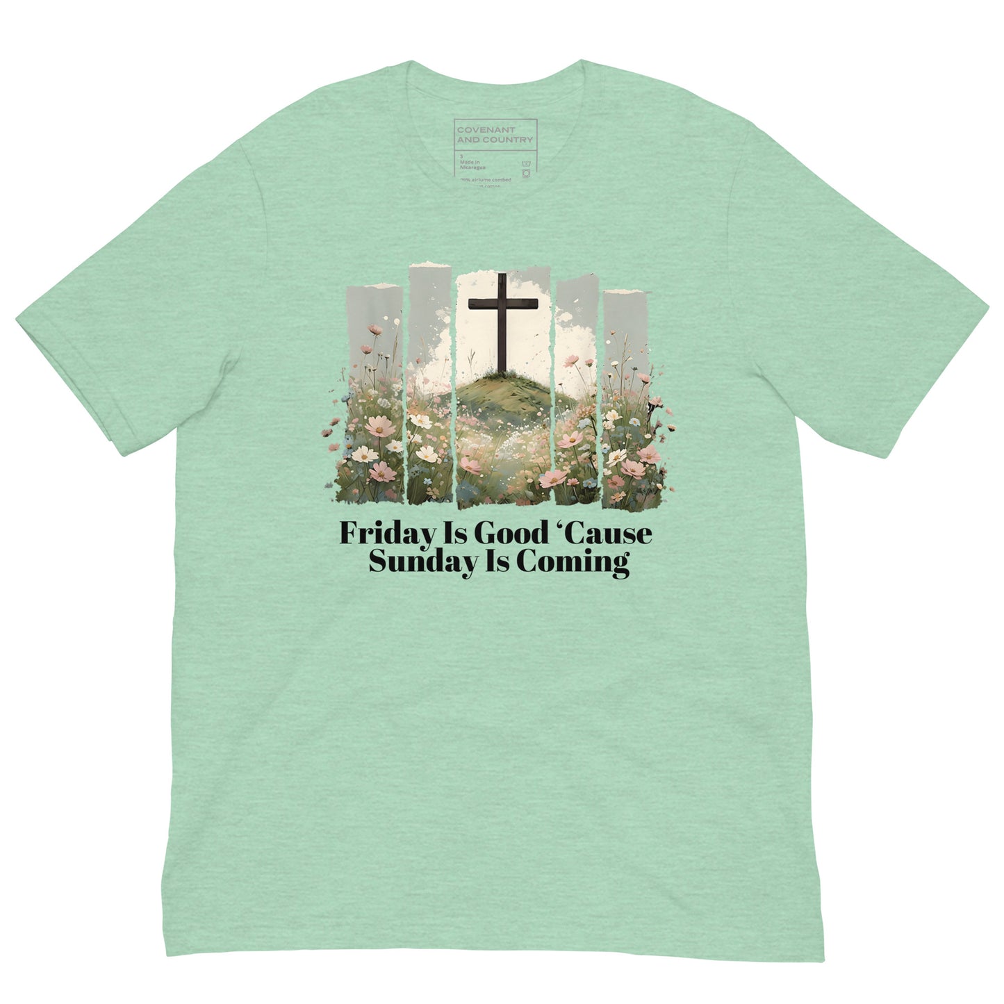Sunday Is Coming Graphic T-Shirt Heather Prism Mint