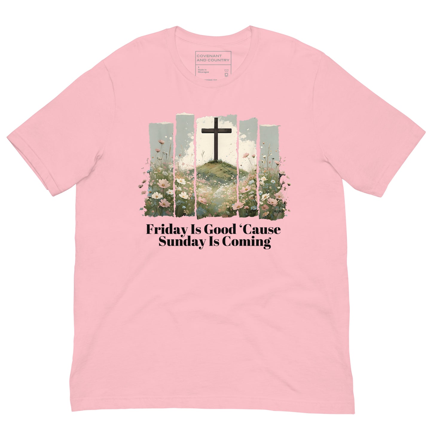 Sunday Is Coming Graphic T-Shirt Pink