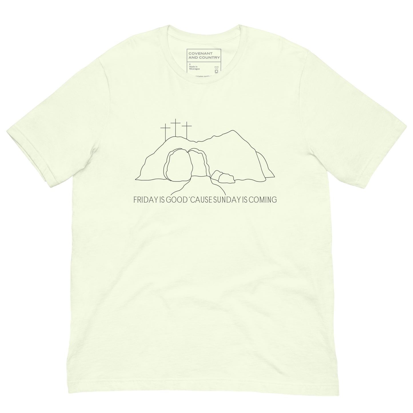 Sunday Is Coming Minimalistic T-Shirt Citron