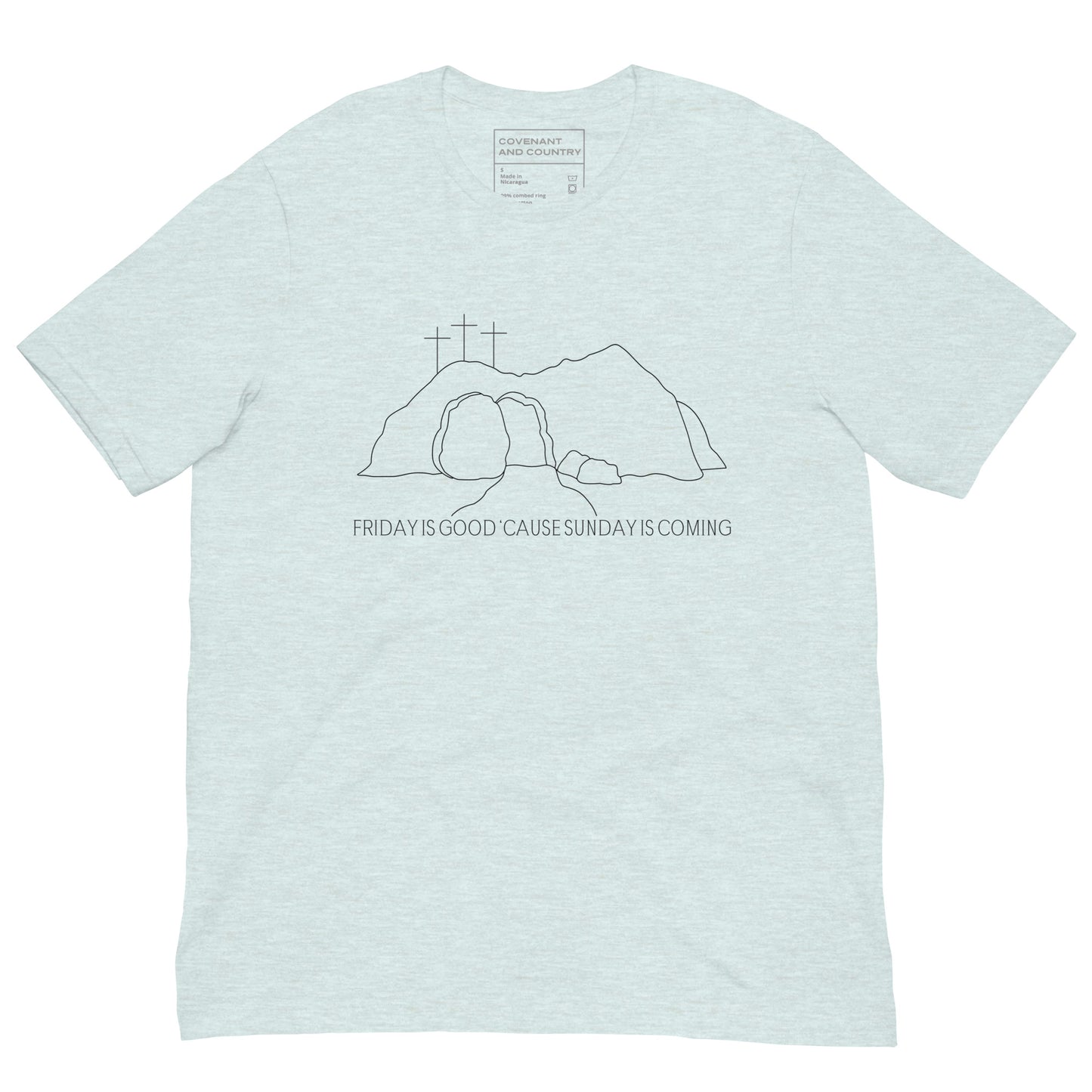 Sunday Is Coming Minimalistic T-Shirt Heather Prism Ice Blue