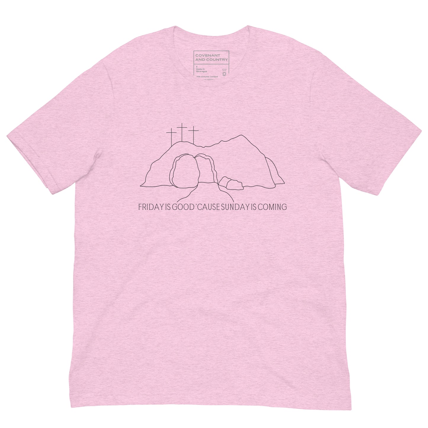 Sunday Is Coming Minimalistic T-Shirt Heather Prism Lilac