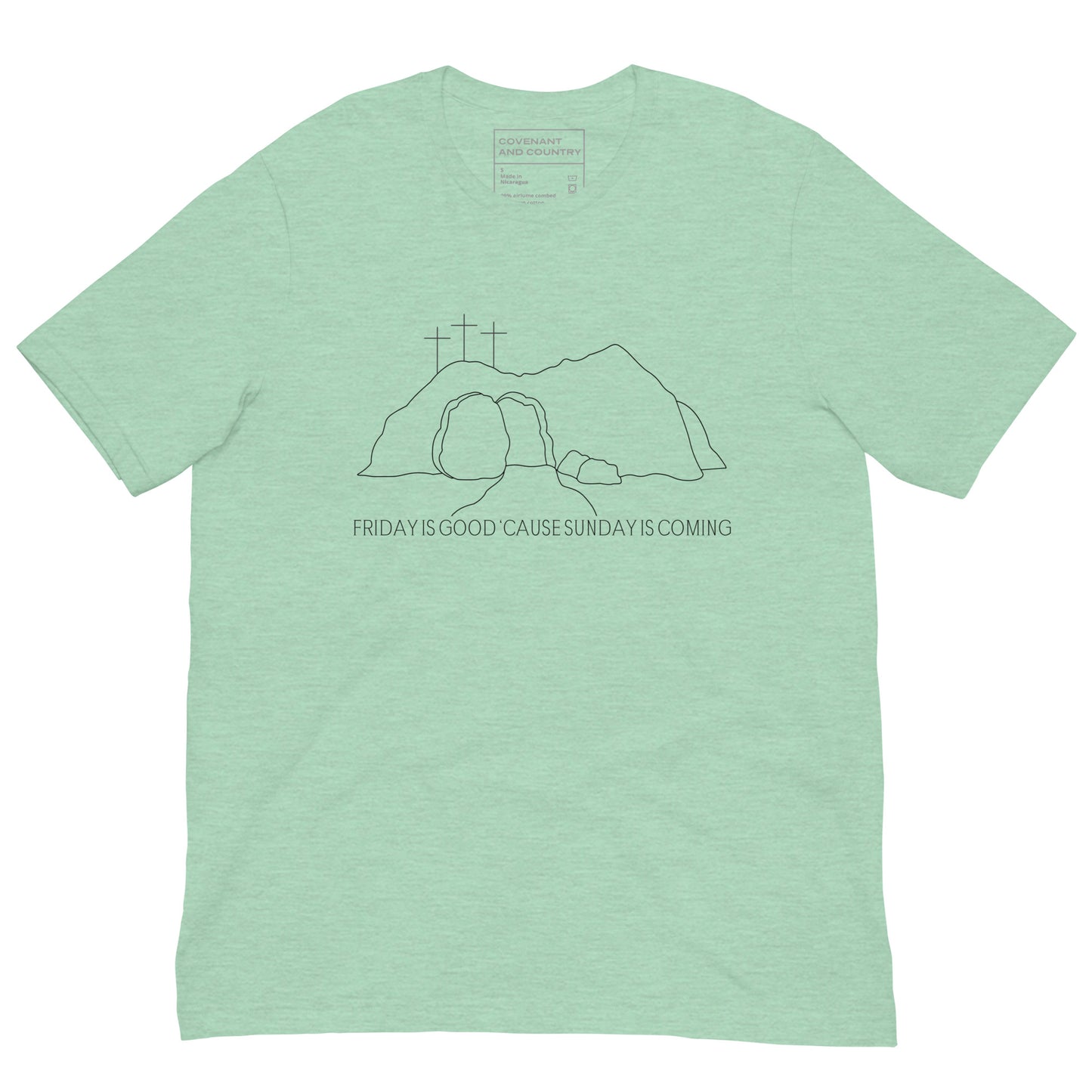 Sunday Is Coming Minimalistic T-Shirt Heather Prism Mint