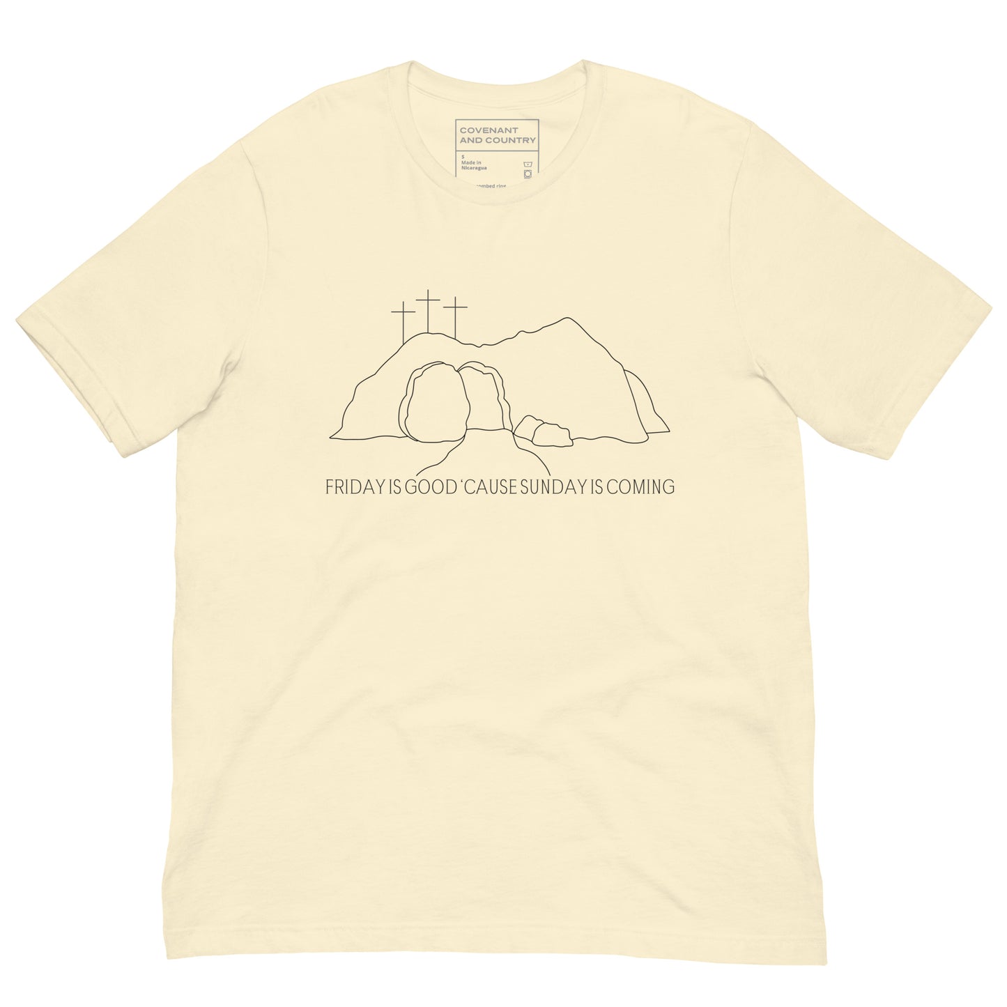 Sunday Is Coming Minimalistic T-Shirt Natural