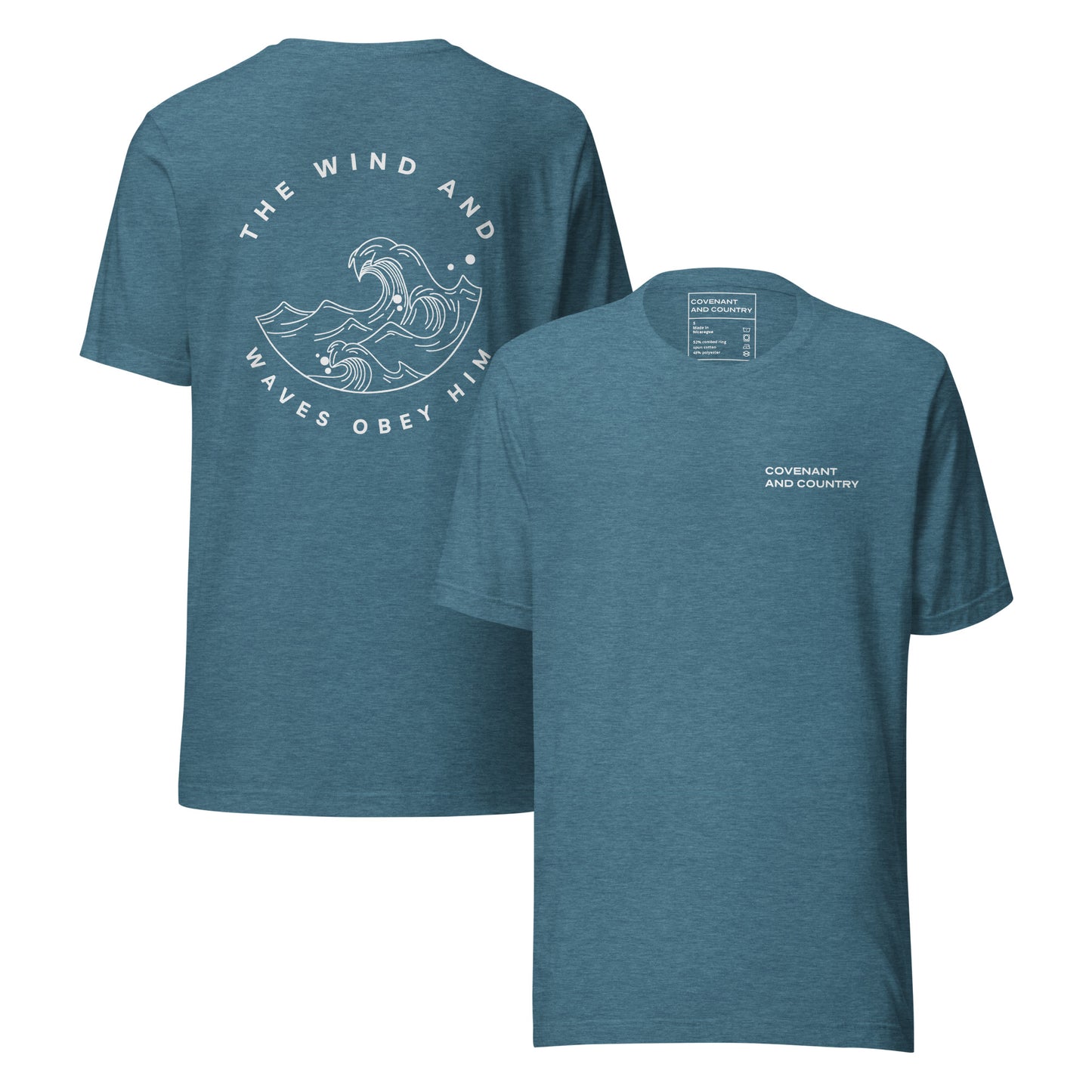 The Wind and Waves T-Shirt Heather Teal