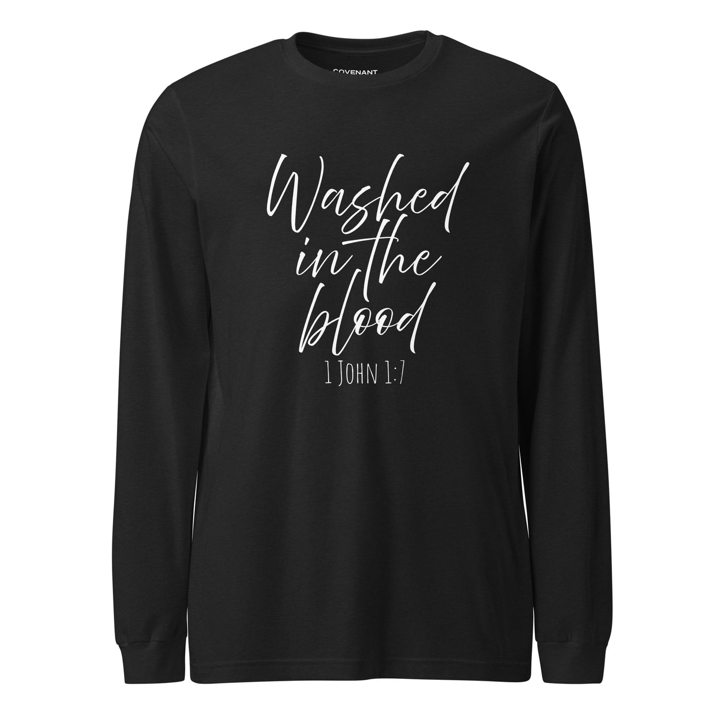 Washed in the Blood Heather Black Long Sleeve Shirt