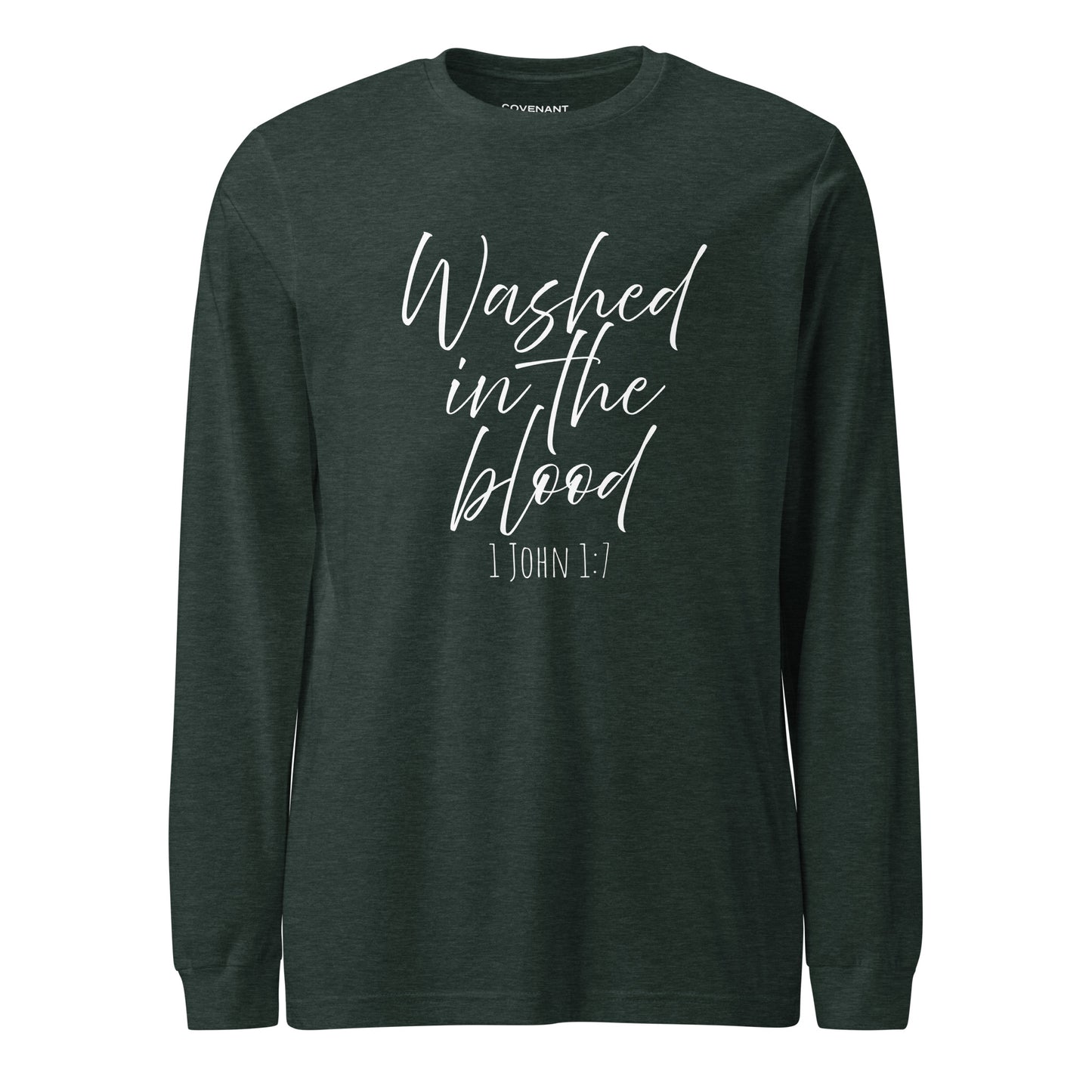 Washed in the Blood Heather Forest Long Sleeve Shirt