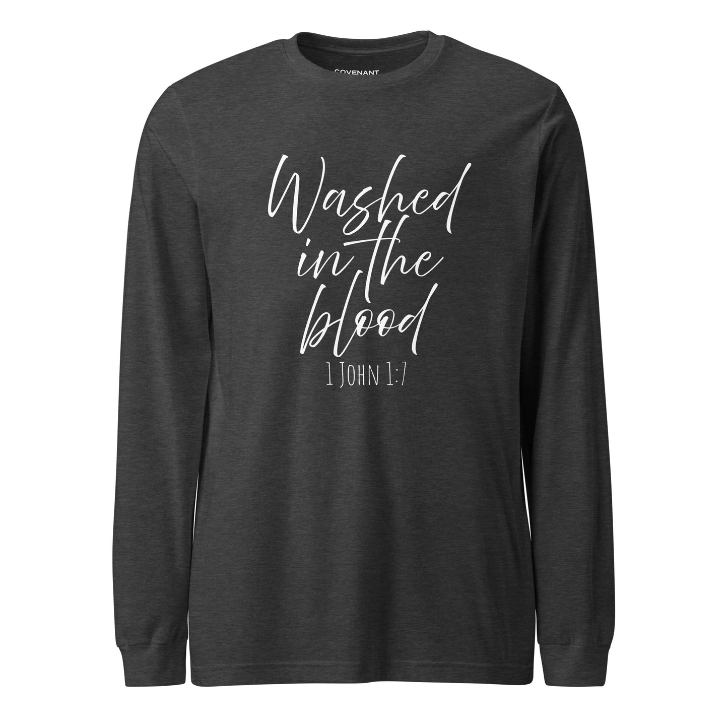 Washed in the Blood Heather Grey Long Sleeve Shirt