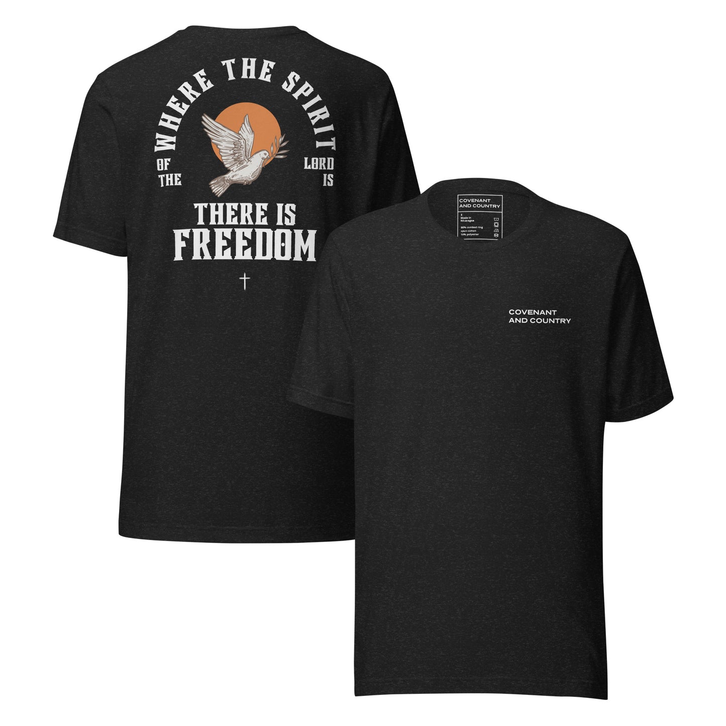 Where The Spirit Heather Black T-Shirt