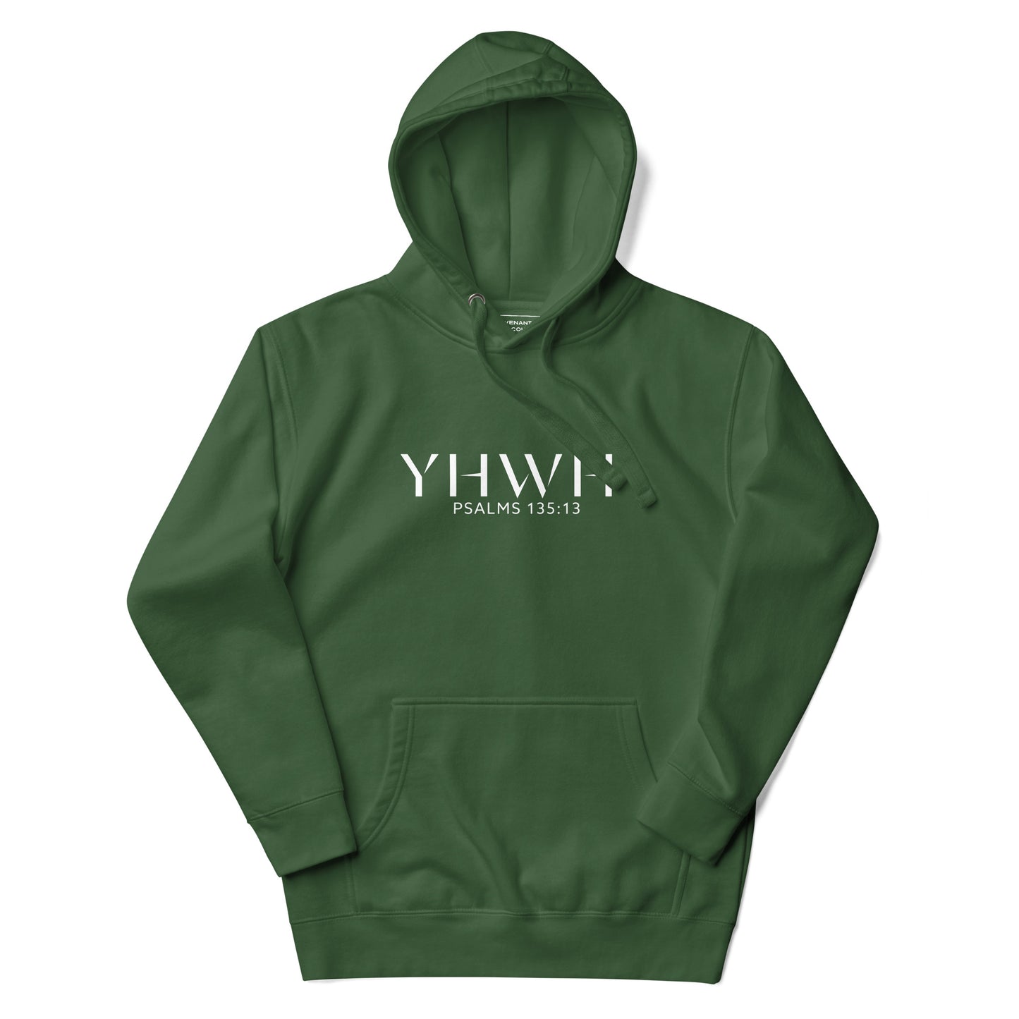 YHWH Psalms 135:13 Hoodie Forest Green