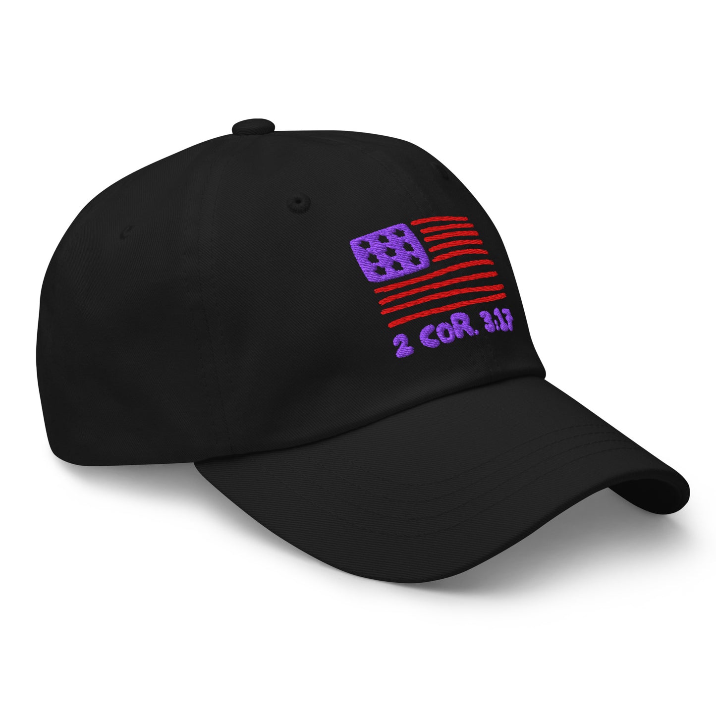 Classic Dad Hat Black Side 2 Corinthians 3:17