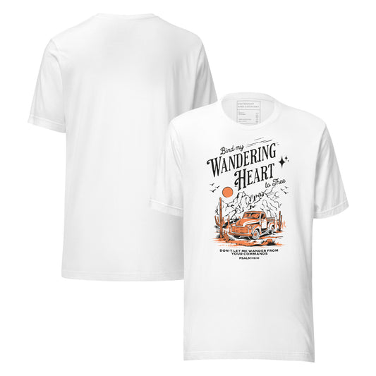 Bind My Wandering Heart Psalm T-Shirt White