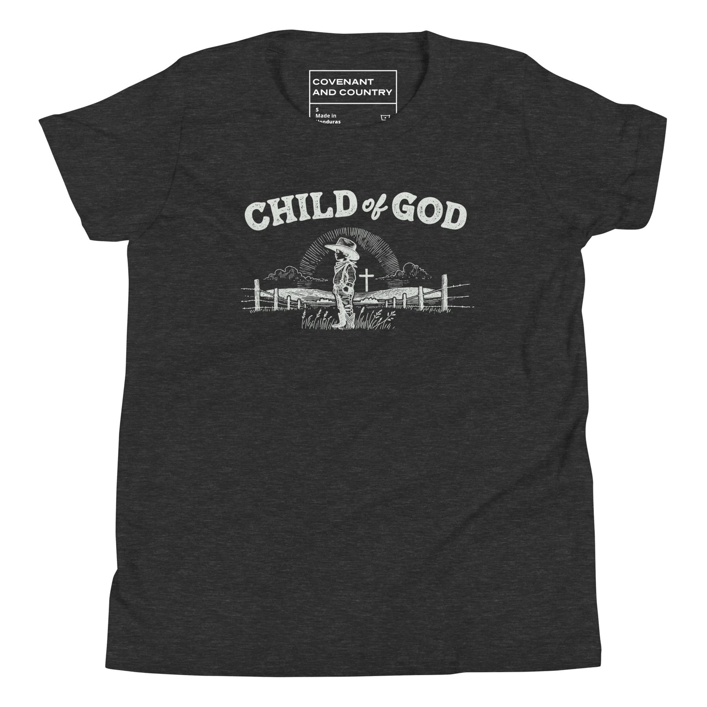 Child of God Dark Grey Heather Youth T-Shirt
