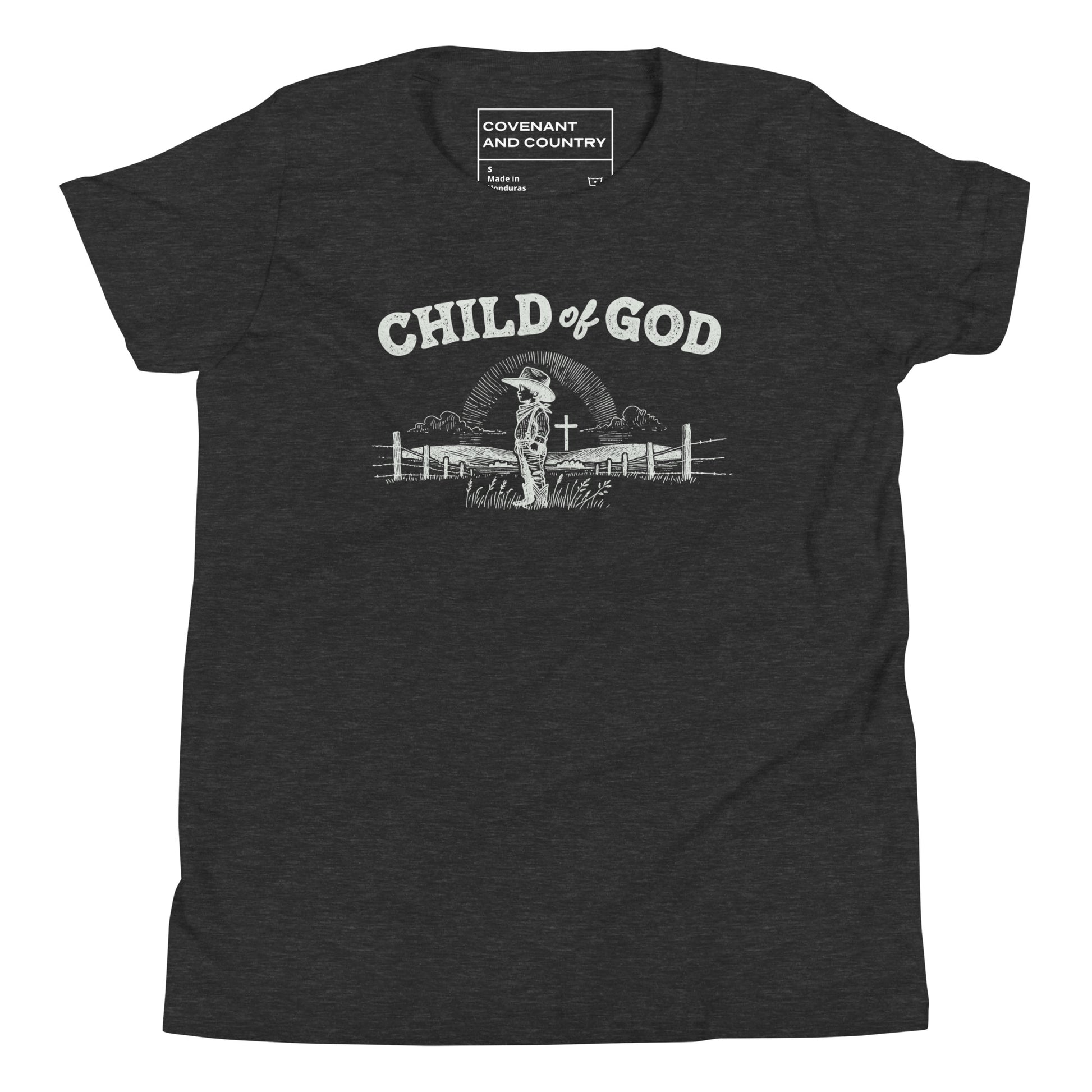 Child of God Dark Grey Heather Youth T-Shirt