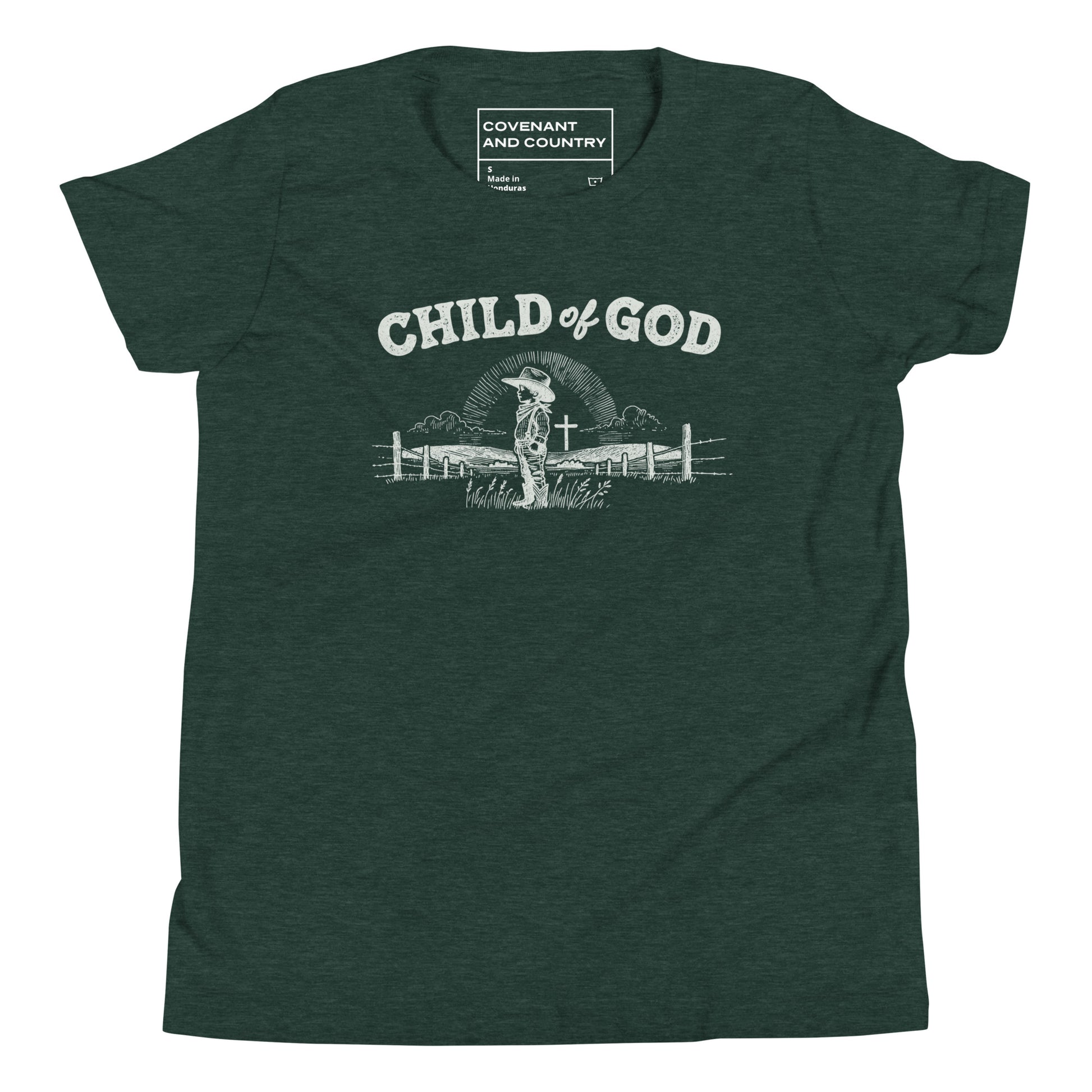Child of God Heather Forest Green Youth T-Shirt