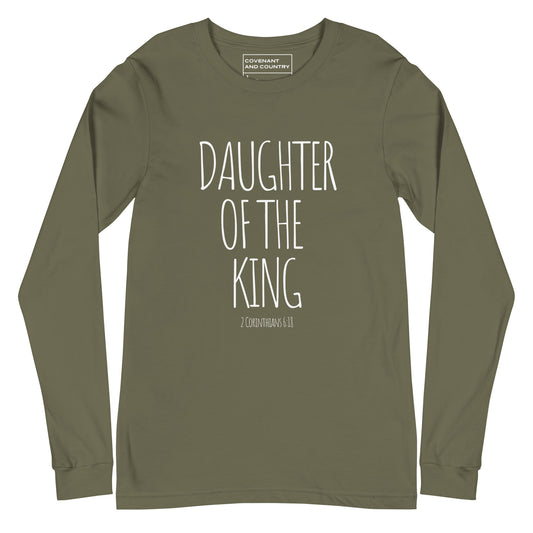 Daughter of the King Military Green Long Sleeve Shirt