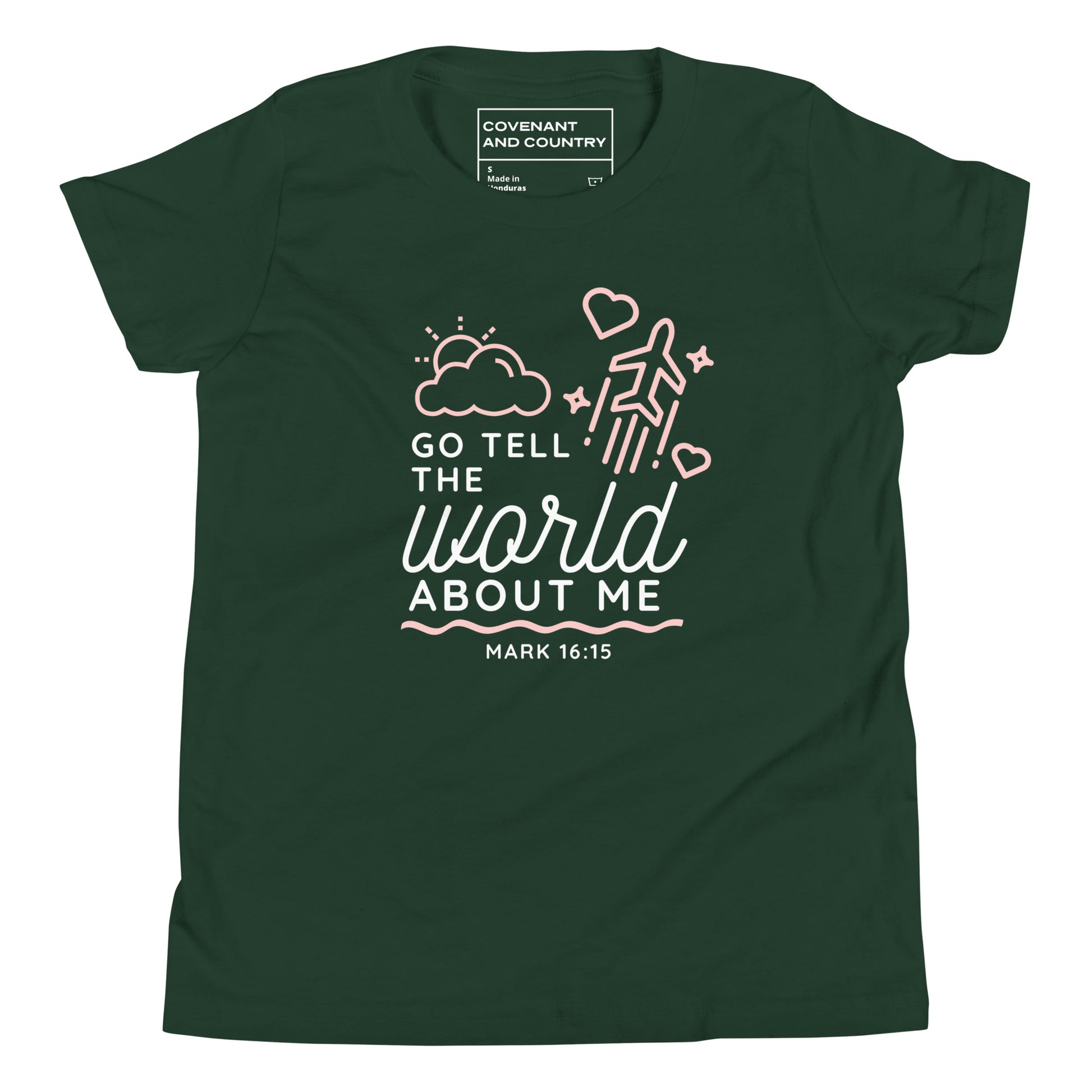 Go Tell The World About Me T-Shirt Youth Forest
