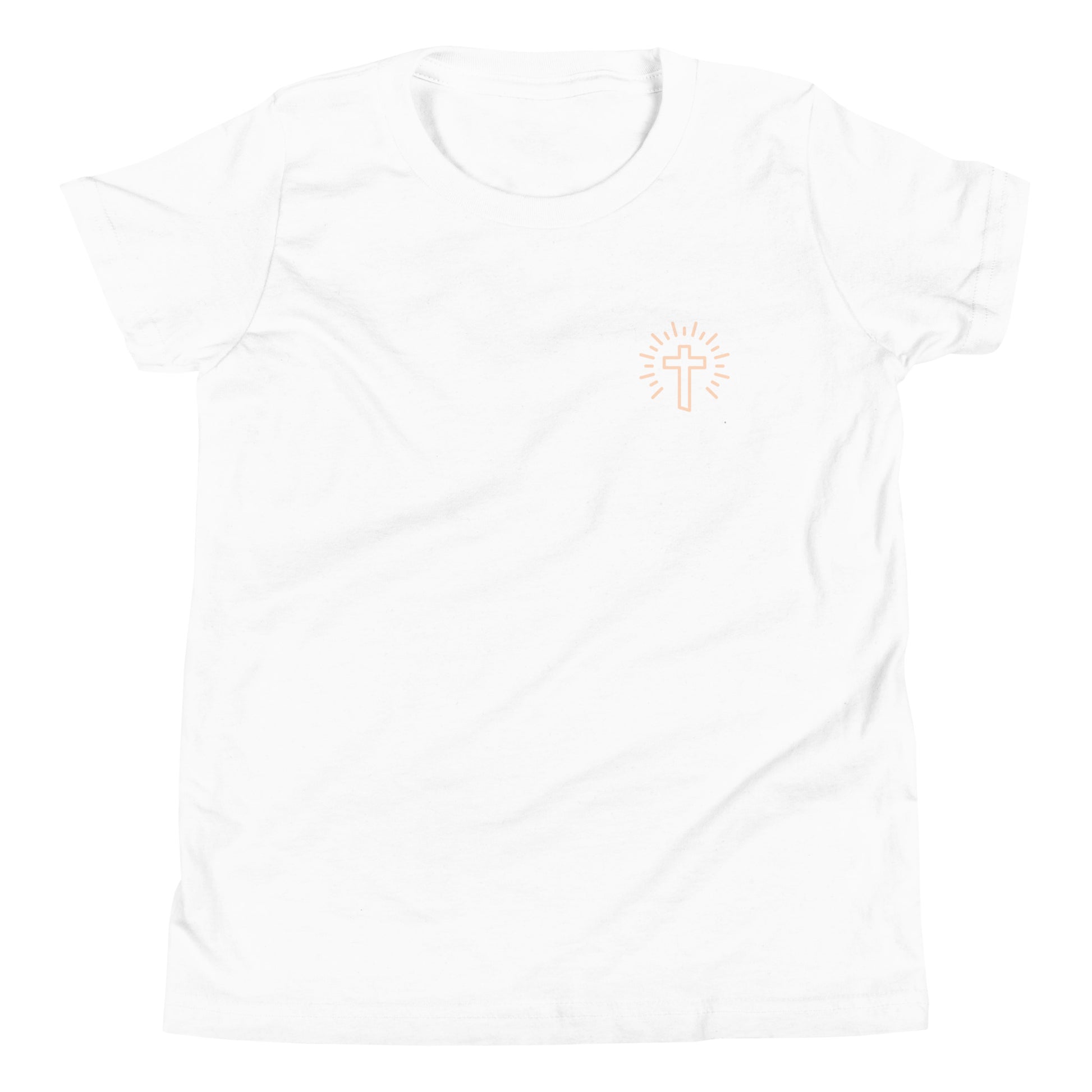 He Is Risen Youth T-Shirt Front White