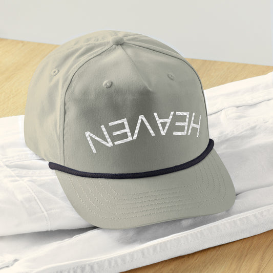 Heaven Upside Down Grey Navy Rope Hat