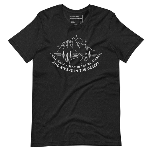 I Will Make a Way T-Shirt Isaiah 43:19 Black Heather