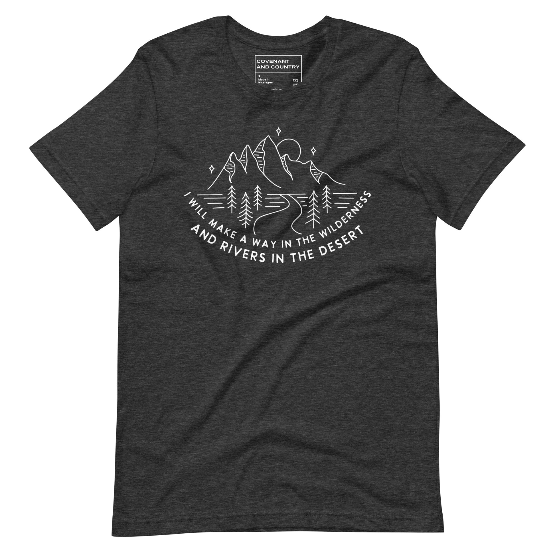 I Will Make a Way T-Shirt Isaiah 43:19 Heather Dark Grey