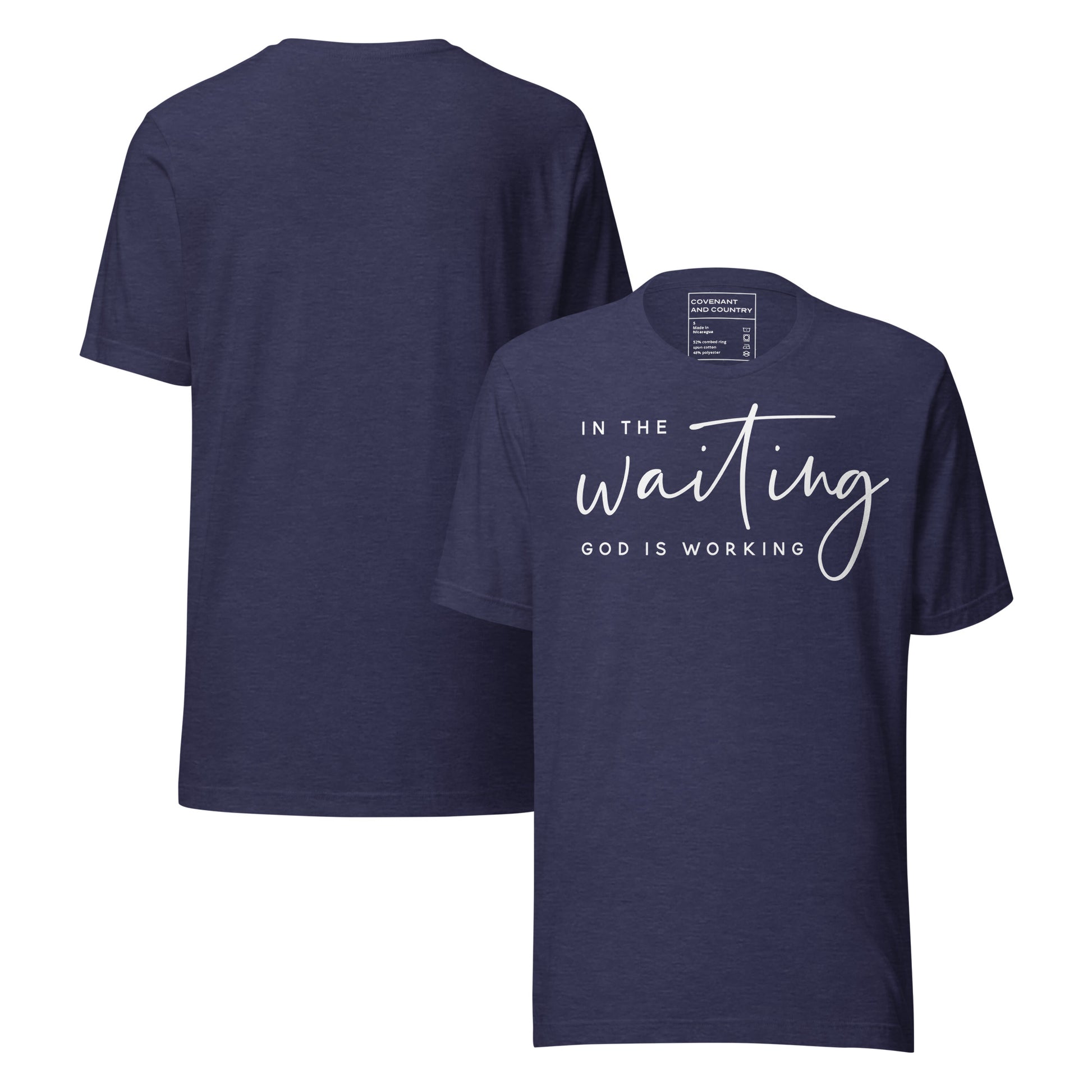In The Waiting T-Shirt Heather Midnight Navy