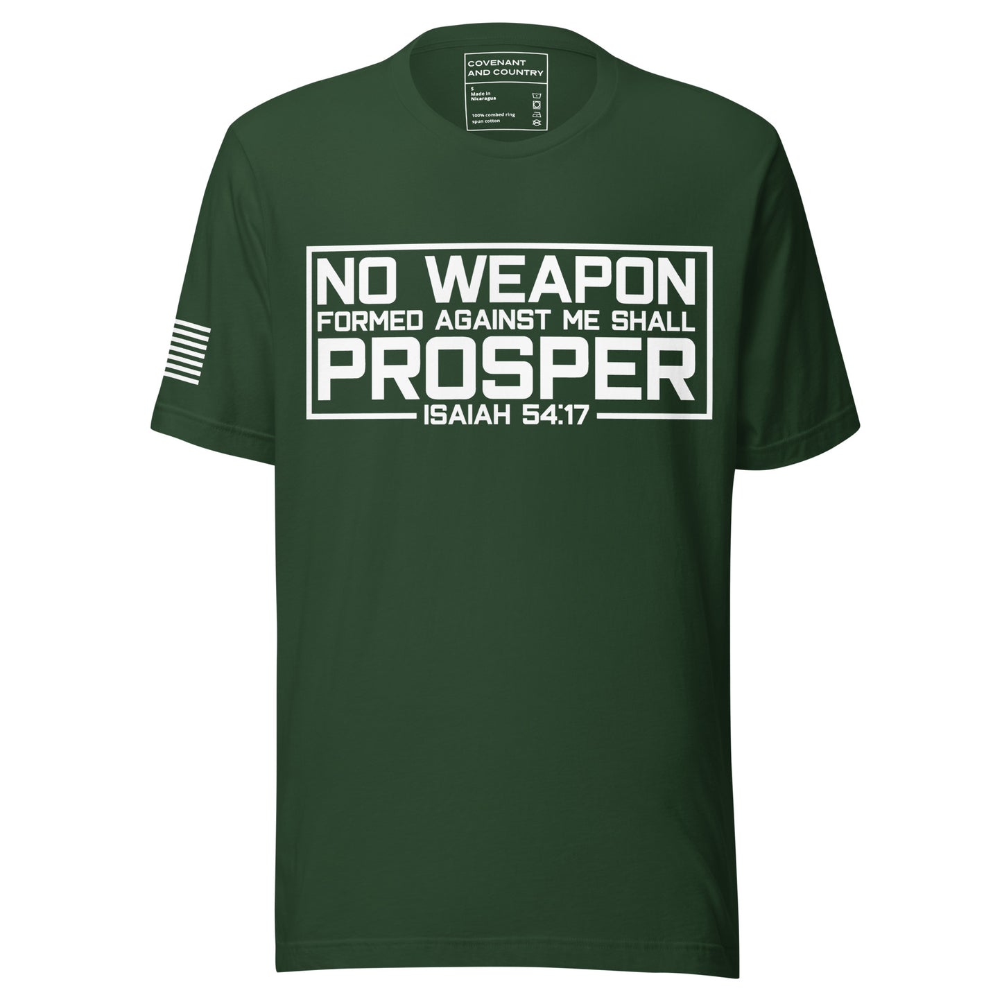 No Weapon Formed Forest Green Front