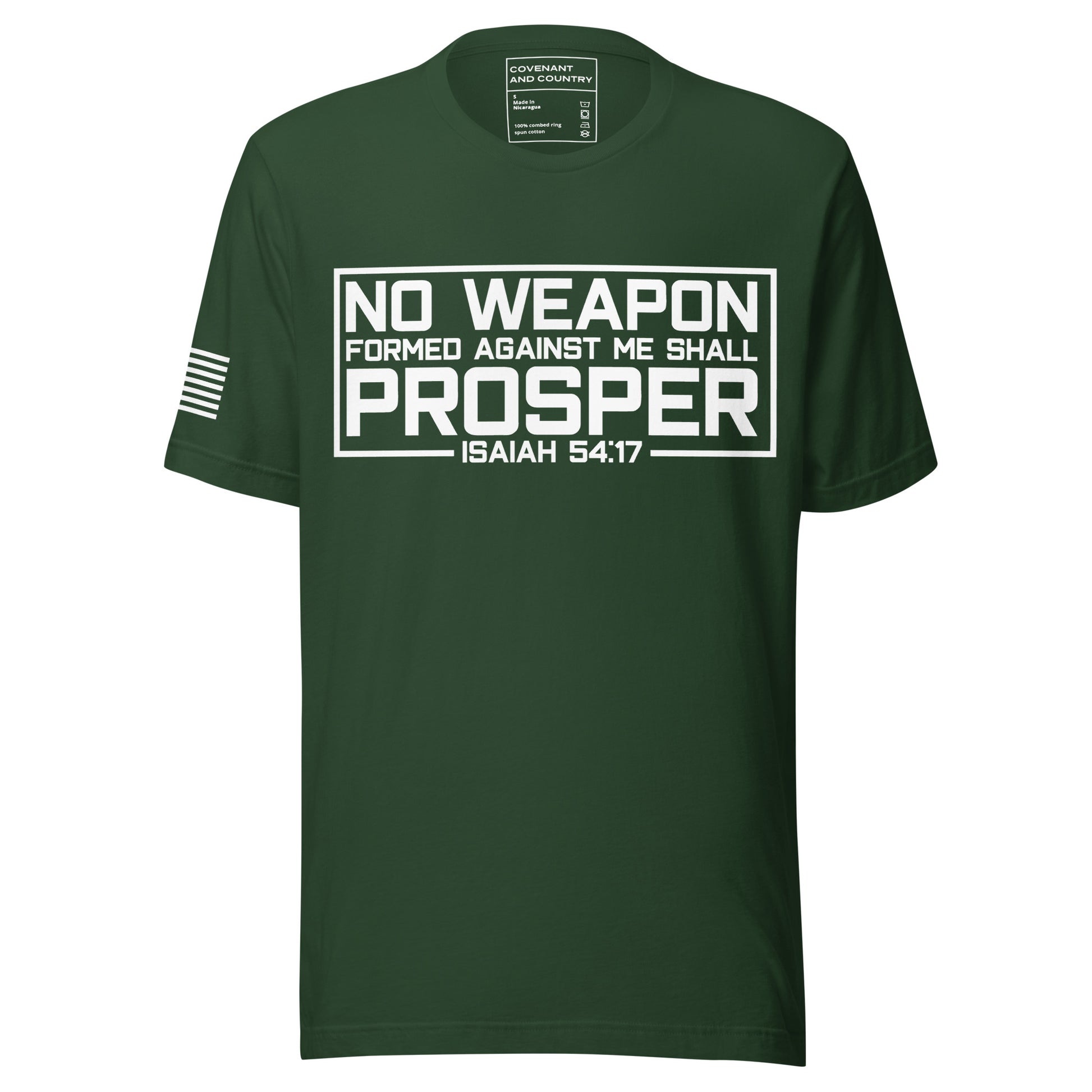 No Weapon Formed Forest Green Front