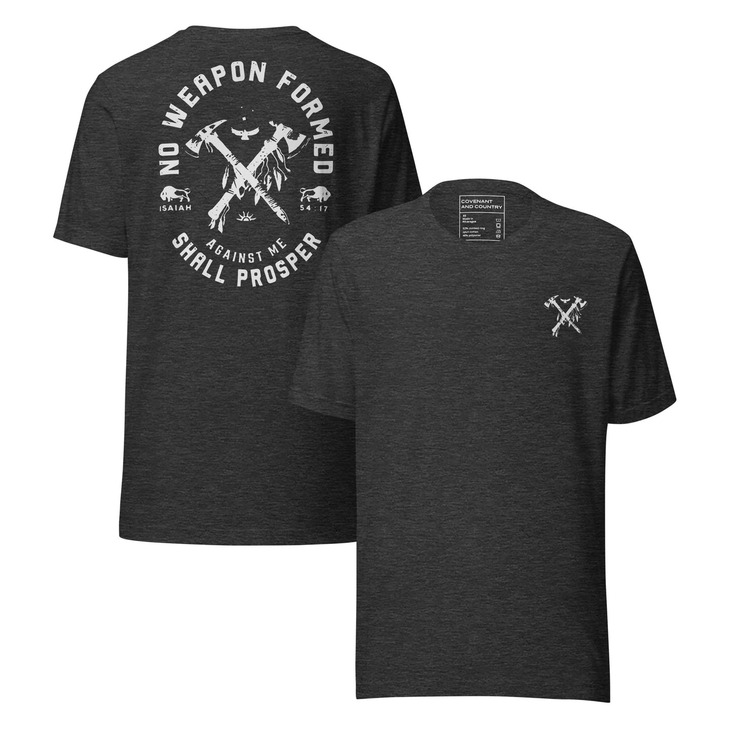 No weapon formed against me shall prosper heather grey t-shirt