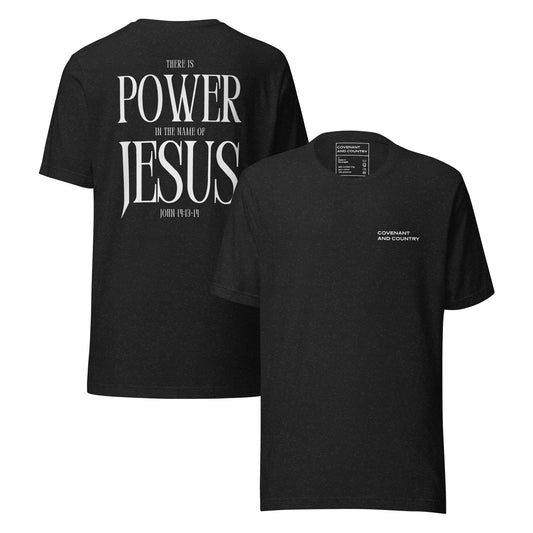 Power of Jesus T-Shirt Heather Black