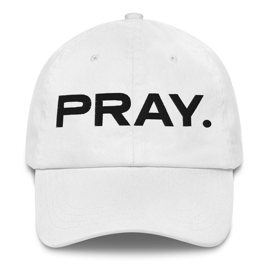 Pray Hat White Front