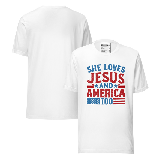 She Loves Jesus T-Shirt White