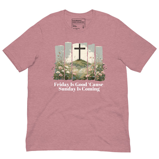 Sunday Is Coming Graphic T-Shirt Heather Orchid