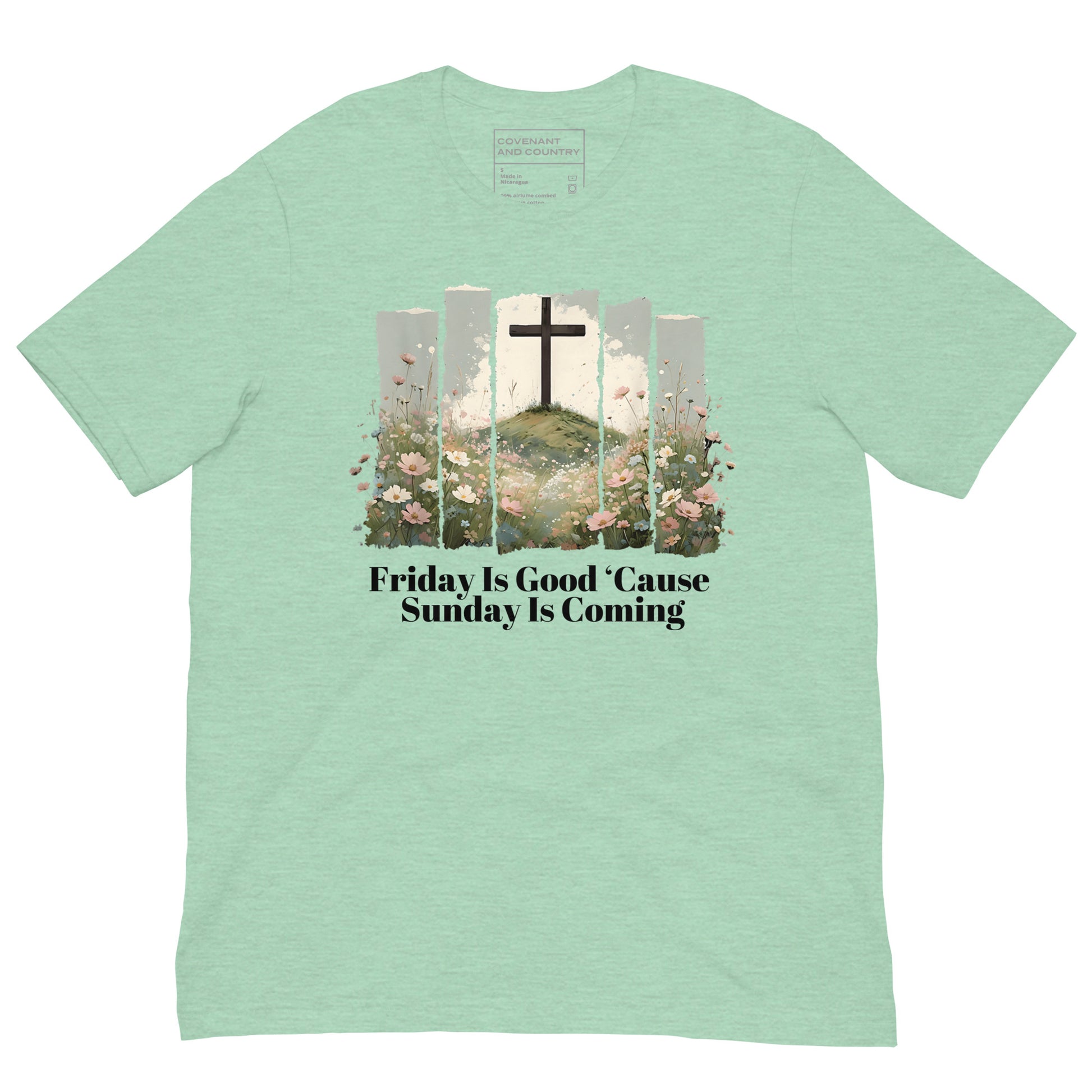 Sunday Is Coming Graphic T-Shirt Heather Prism Mint