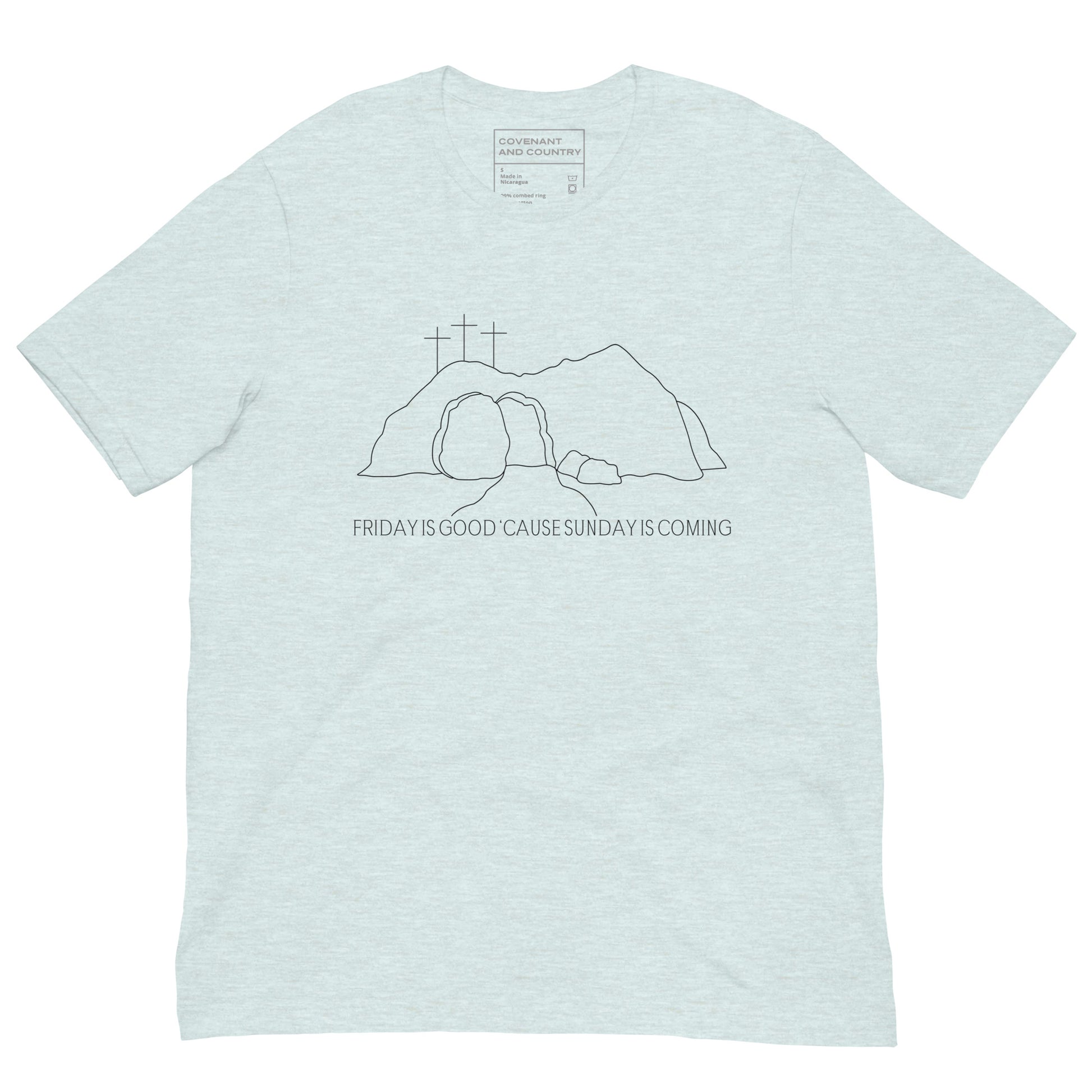 Sunday Is Coming Minimalistic T-Shirt Heather Prism Ice Blue