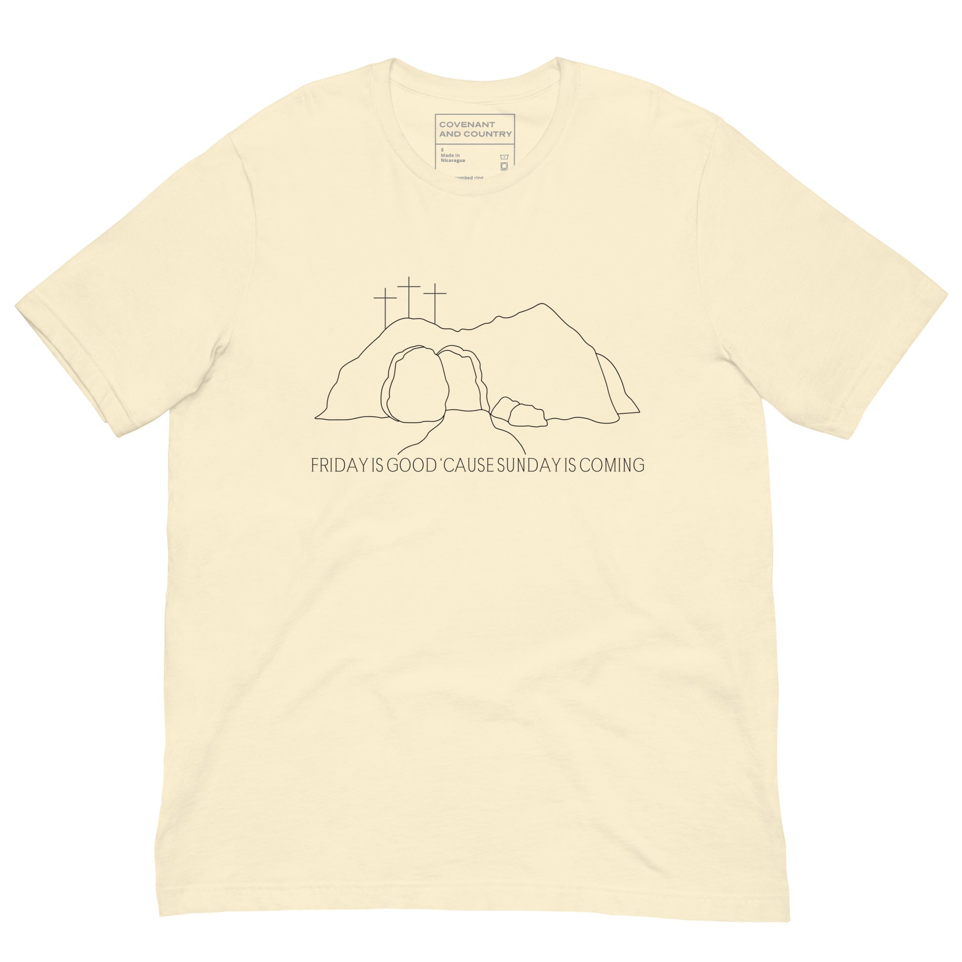 Sunday Is Coming Minimalistic T-Shirt Natural
